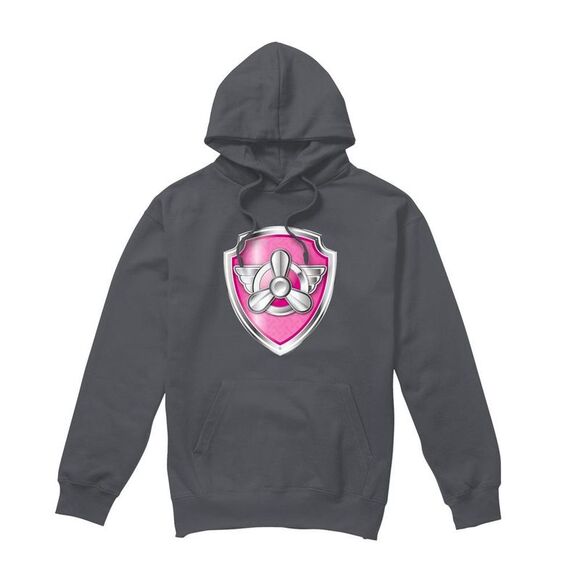 Paw Patrol Mens Skye Button Hoodie / Charcoal